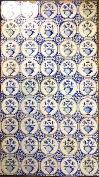 Tegels Antiek Partij Bloempot Uienpot Tichelaar Makkum, Antiek en Kunst, Antiek | Wandborden en Tegels, Ophalen of Verzenden