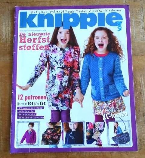 Knippie bijlage herfst 5/2014 - 12 patronen in maat 104/134, Verzenden, Zo goed als nieuw, Kind, Knippie