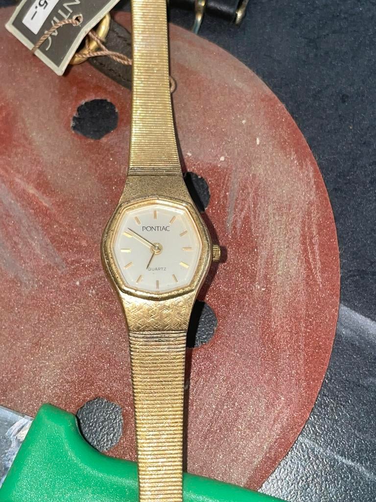 Lot antiek dames horloges van pontiac etc verguld met goud, Ophalen of Verzenden, Goud, Overige merken, Verguld