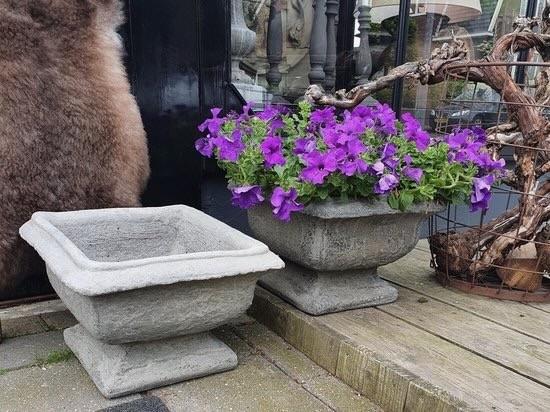 Zware betonnen tuinpotten Landelijk, Ophalen, Gebruikt, 40 cm of meer, Vierkant