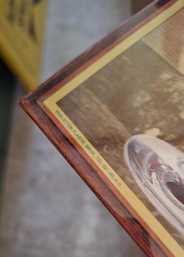 Vintage glacoide Saison Regal Bier Reclamebord uit 1983., Reclamebord, Gebruikt, ., Ophalen of Verzenden