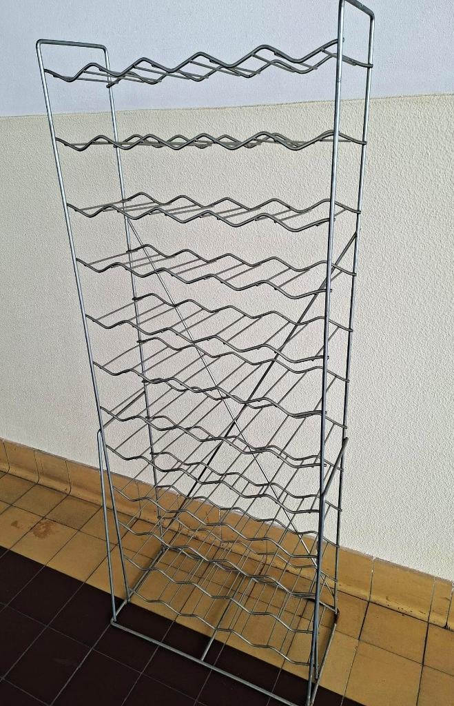 vintage Tomado XL wijnrek metaal industrieel design 60 fles, Ophalen, Gebruikt, 25 flessen of meer, Metaal