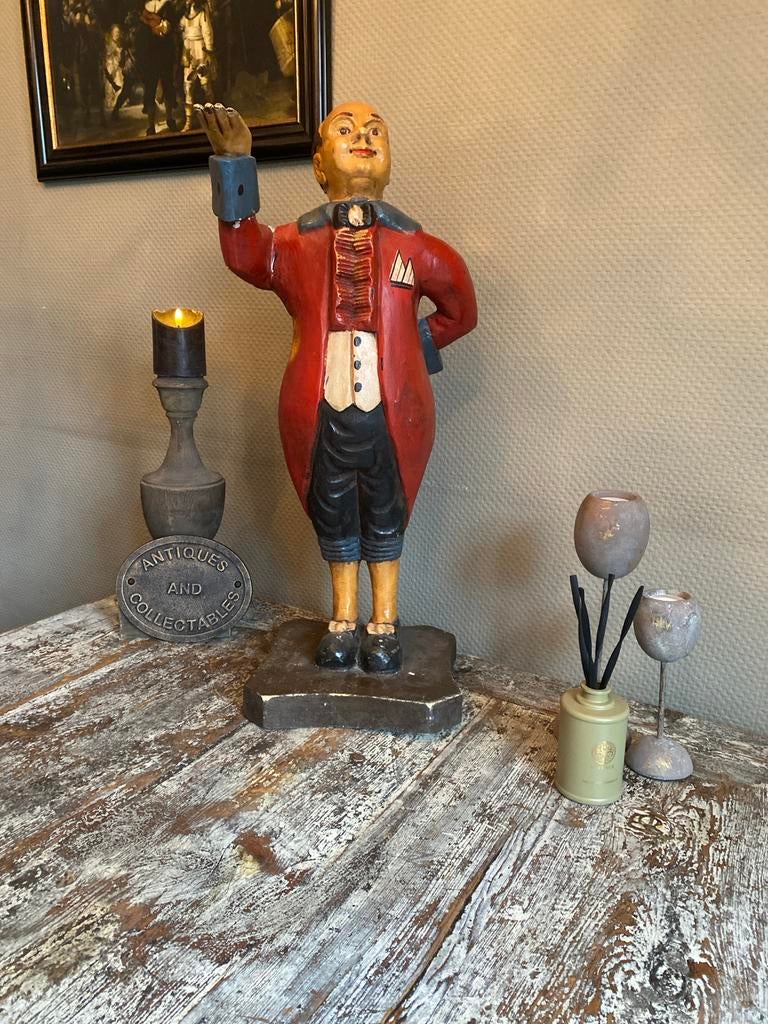 Mooie Houten decoratieve butler jaren 80?, Antiek en Kunst, Ophalen of Verzenden