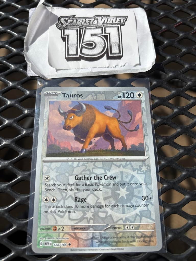 Pokémon TCG: Tauros 128/165 Scarlet & Violet 151 Kaart, Hobby en Vrije tijd, Verzamelkaartspellen | Pokémon, Ophalen of Verzenden