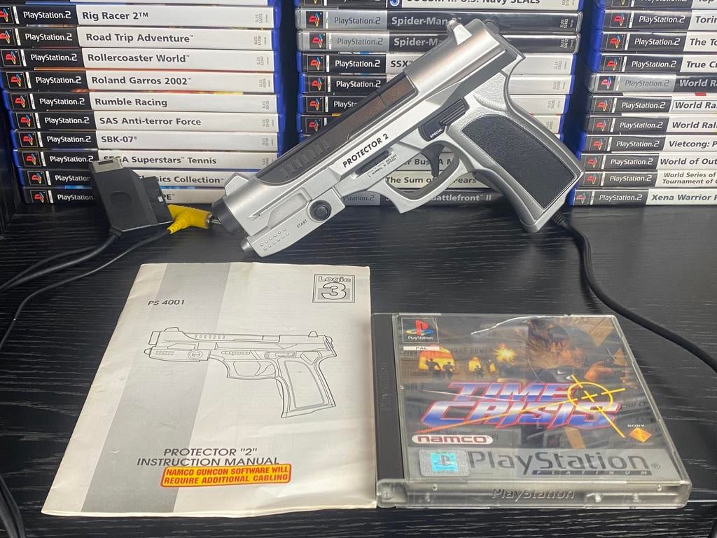 Time Crisis + Protector 2 Light Gun – PS1 PlayStation Game, Info@bandainamco.com, Vanaf 18 jaar, Shooter, 1 speler