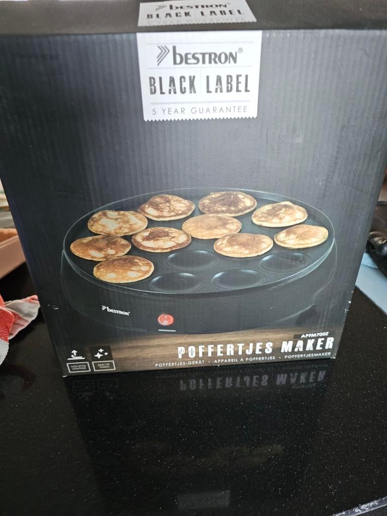 Bestron Poffertjes Maker - Zwart - Weinig gebruikt, Witgoed en Apparatuur, Overige Witgoed en Apparatuur, Zo goed als nieuw, Ophalen of Verzenden