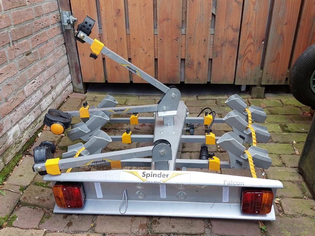 Spinder Falcon fietsendrager voor 3 fietsen, Ophalen, 3 fietsen of meer, Gebruikt, Trekhaakdrager