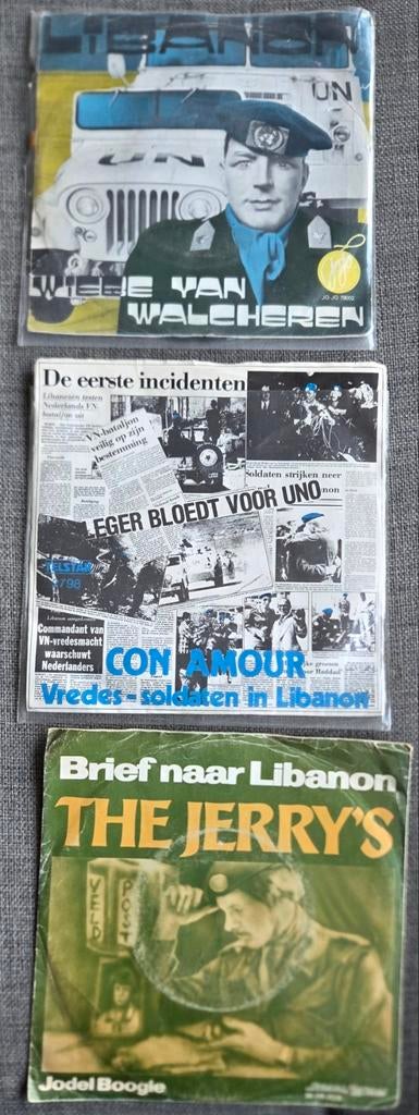 Te koop 3 singels UNIFIL (Libanon), Ophalen, Landmacht, Nederland