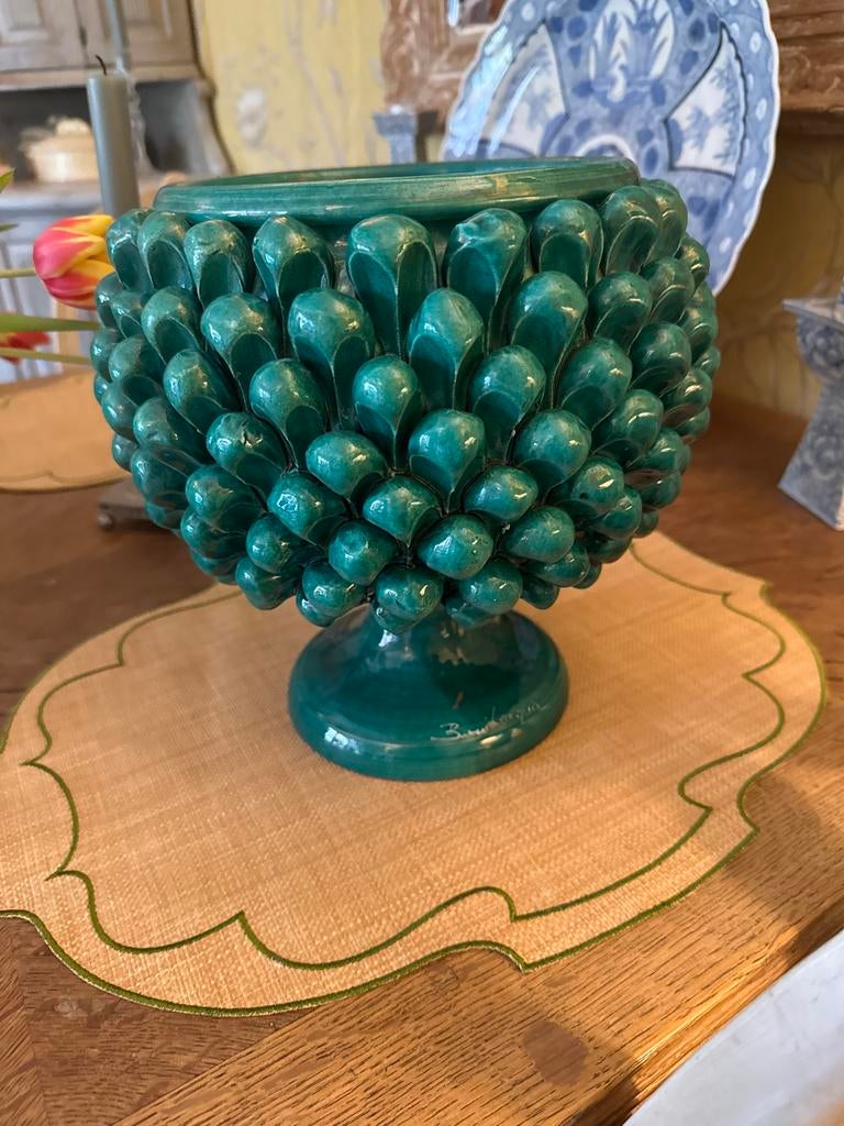 Siciliaanse Pigna Vaas/Pot - Handgemaakt Keramiek, Ophalen