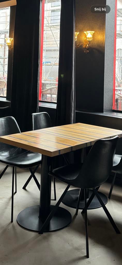 Moderne horeca tafels met poot, Ophalen, Gebruikt, Vierkant, 50 tot 100 cm