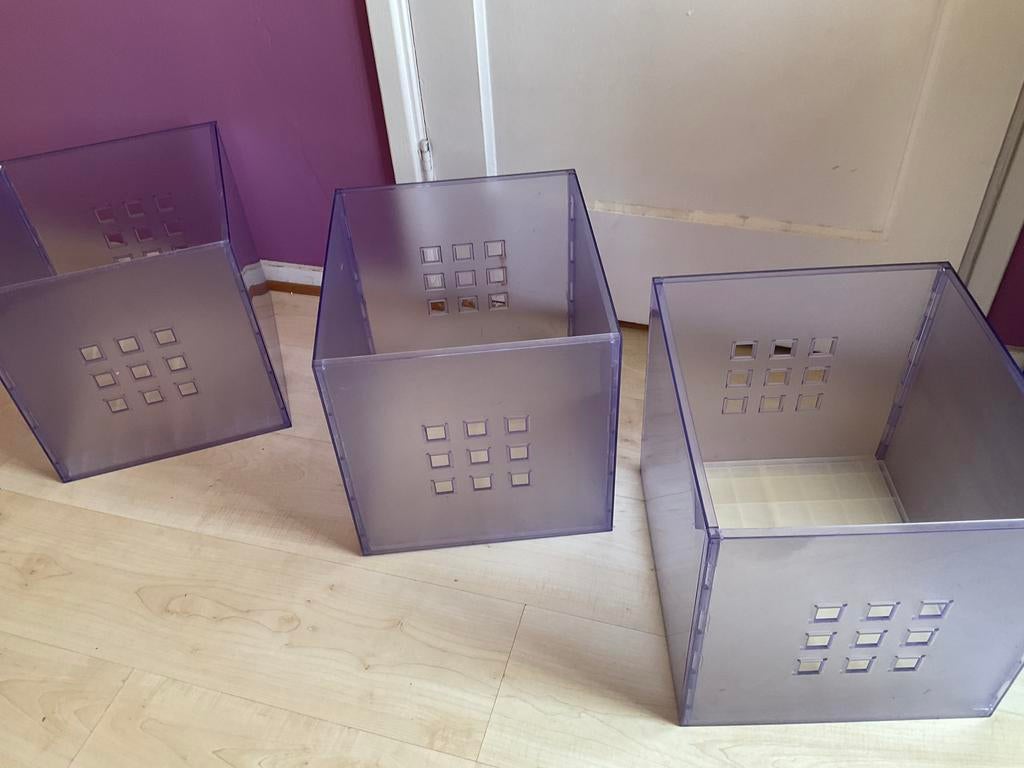 3 Kallax opbrengkisten, Ophalen, Gebruikt, Minder dan 40 cm, Minder dan 35 cm