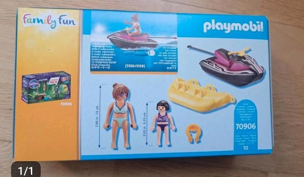 Playmobil Waterscooter met bananenboot 70906 *nieuw *, Ophalen of Verzenden, Nieuw, Complete set