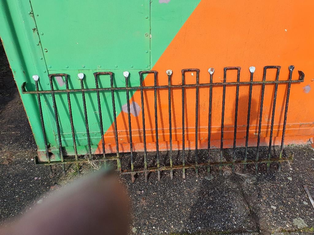 smeedijzer hekwerk +/- 19m, Tuin en Terras, Tuinhekken en Hekwerk, Ophalen, Gebruikt, IJzer, Sierhekwerk