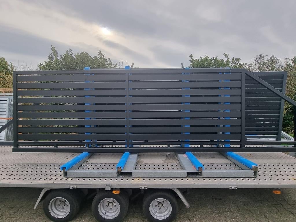 Nieuwe model schuifpoort: Adelaide in 4 en 5m compleet!, Met poort, Nieuw, IJzer, Spijlenhekwerk