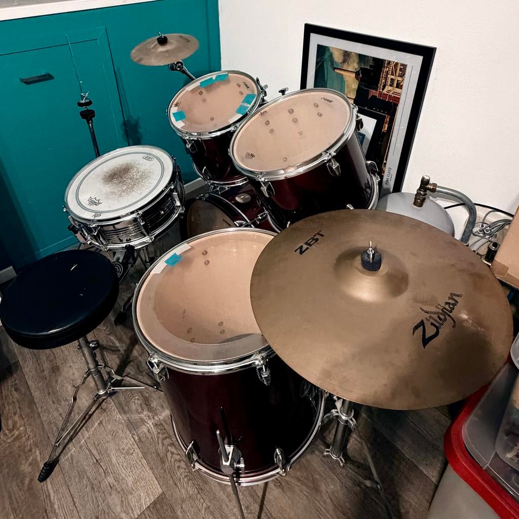 Sonor Force 505 Drumstel, Muziek en Instrumenten, Drumstellen en Slagwerk, Ophalen, Gebruikt, Sonor