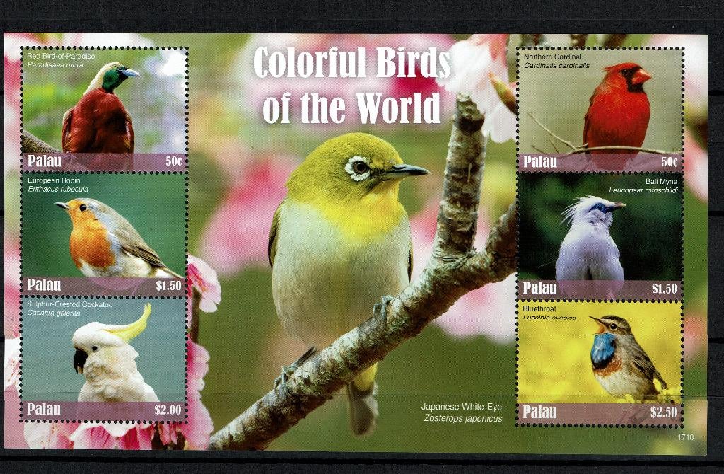 PALAU 2017 PF BLOK VOGELS BIRDS, Ophalen of Verzenden, Postfris, Dier of Natuur