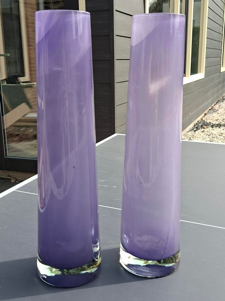 Twee vasen van POLSPOTTEN, Huis en Inrichting, Woonaccessoires | Vazen, Ophalen, Overige kleuren, Minder dan 50 cm, Glas