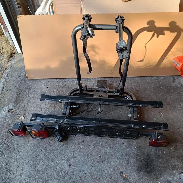 Kantelbare fietsdrager voor 2 fietsen, Auto diversen, Fietsendragers, Ophalen of Verzenden, 2 fietsen, Gebruikt, Trekhaakdrager