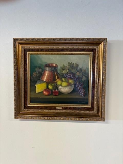 Schilderij : Koperen pot met fruit, Ophalen