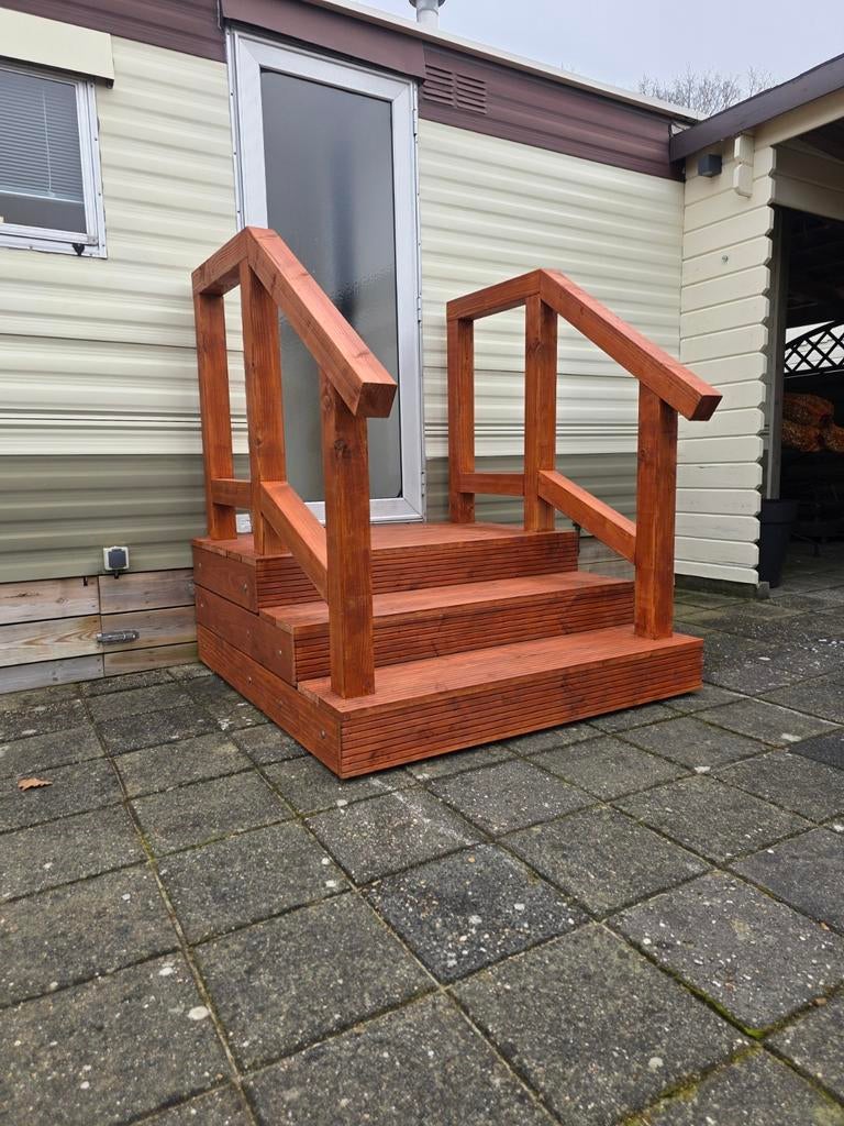 Prachtige chaletopstap, Woonwagen Tinyhouse, Recreatiewoning, Ophalen of Verzenden, Nieuw, Trap, 2 tot 4 meter