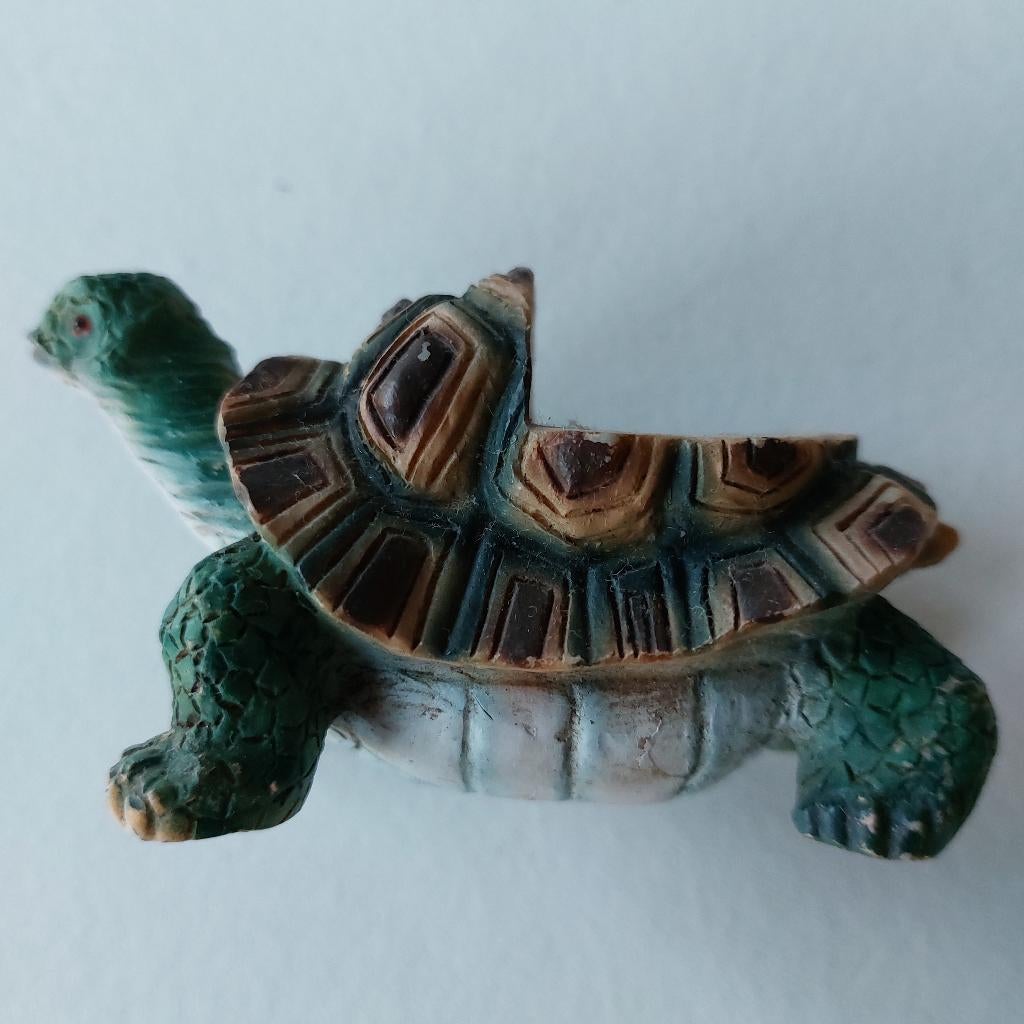 3 schildpad ornamentjes van steen / aardewerk, Ophalen of Verzenden, Gebruikt, Meerkleurig