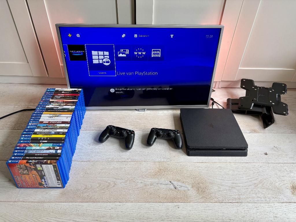 ps4 (CUH-2216A !! ) met 25 spelletjes, Spelcomputers en Games, Spelcomputers | Sony PlayStation 4, Ophalen, 500 GB, Met 2 controllers