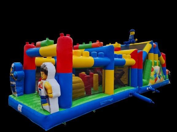 Te koop mooie nieuwe stormbaan bouwblokken 14x3,8 meter, Ophalen of Verzenden, Nieuw, Verjaardag