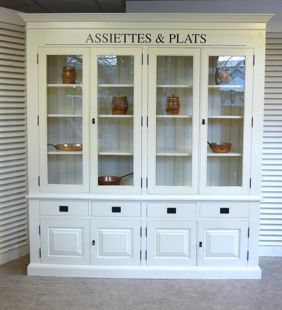 Prachtige wit landelijke buffetkast, Ophalen, Met deur(en), 200 cm of meer, 150 tot 200 cm