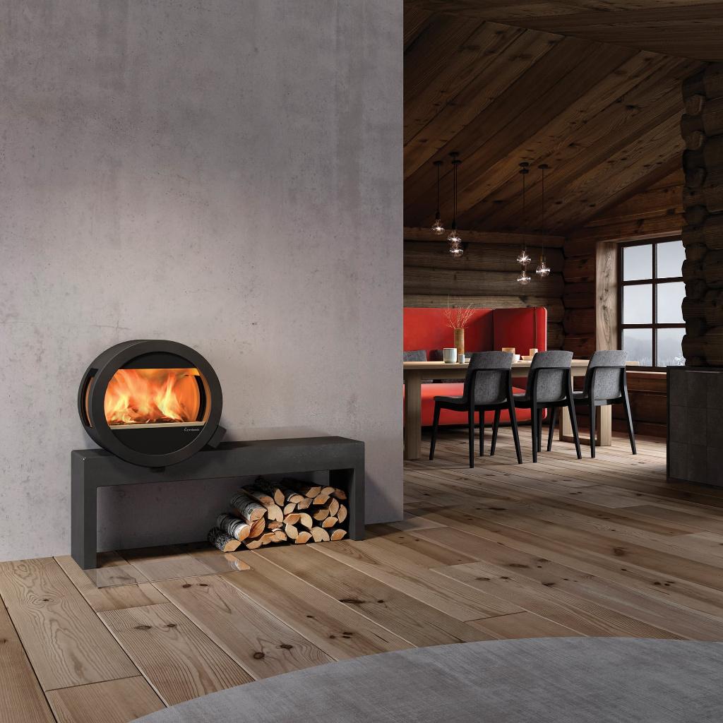 Nordpeis Me Bench (showroommodel) nieuw, hout, haard, kachel, Ophalen of Verzenden, Vrijstaand, Hout, Nieuw