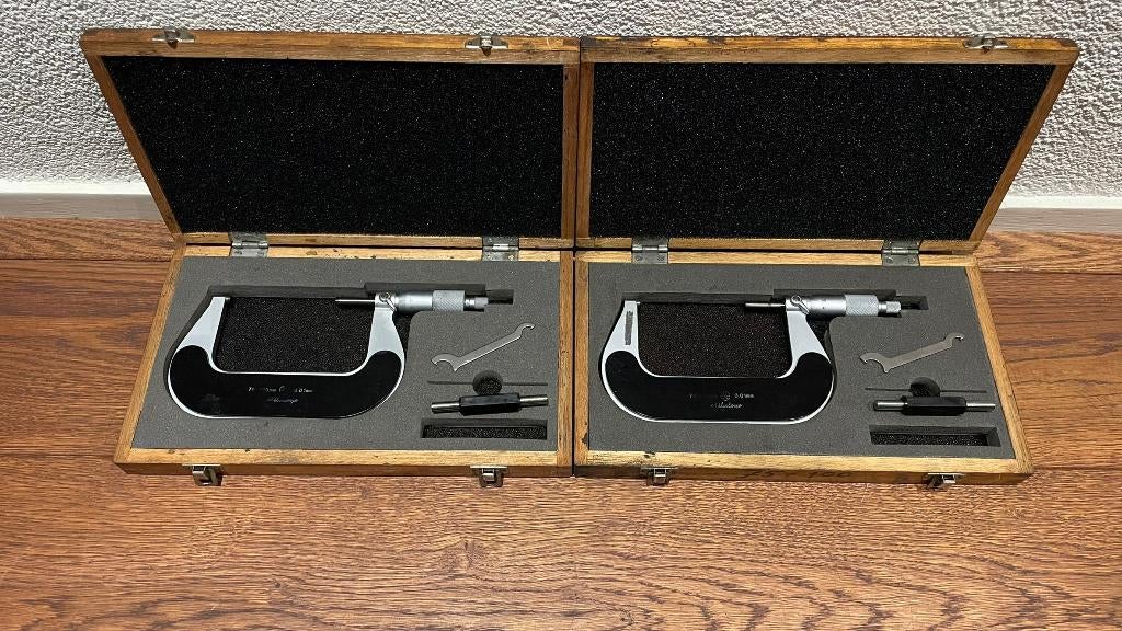 Mitutoyo 102-237 buitenmicrometer-/schroefmaat 75-100mm, -, Ophalen of Verzenden, Zo goed als nieuw, Mitutoyo