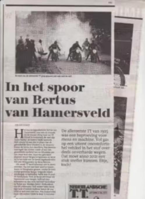 Knipsel Assen Dutch TT Motorraces Hamersveld Rossingh Norton, Ophalen of Verzenden, Zo goed als nieuw