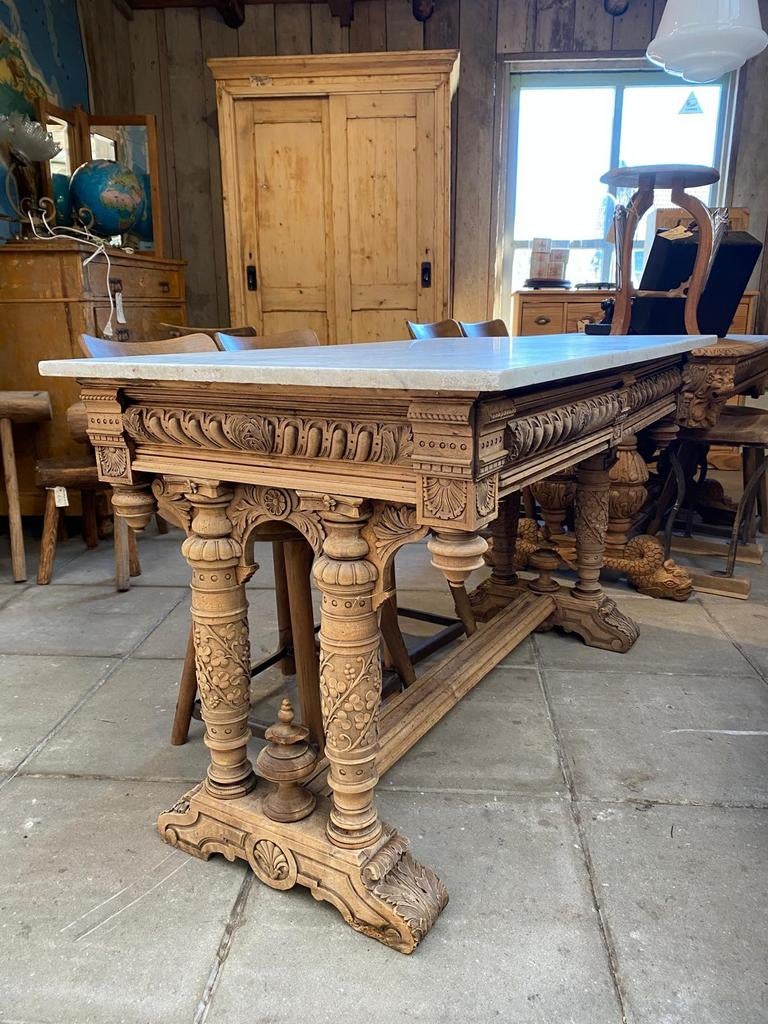 Antieke tafel eettafel sidetable 19e eeuws, Ophalen