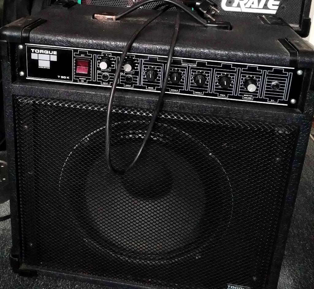 Torque T50 K Multi Channel Versterker Celestion G12 T 75, Ophalen, Zo goed als nieuw, Minder dan 500 watt, Keyboardversterker