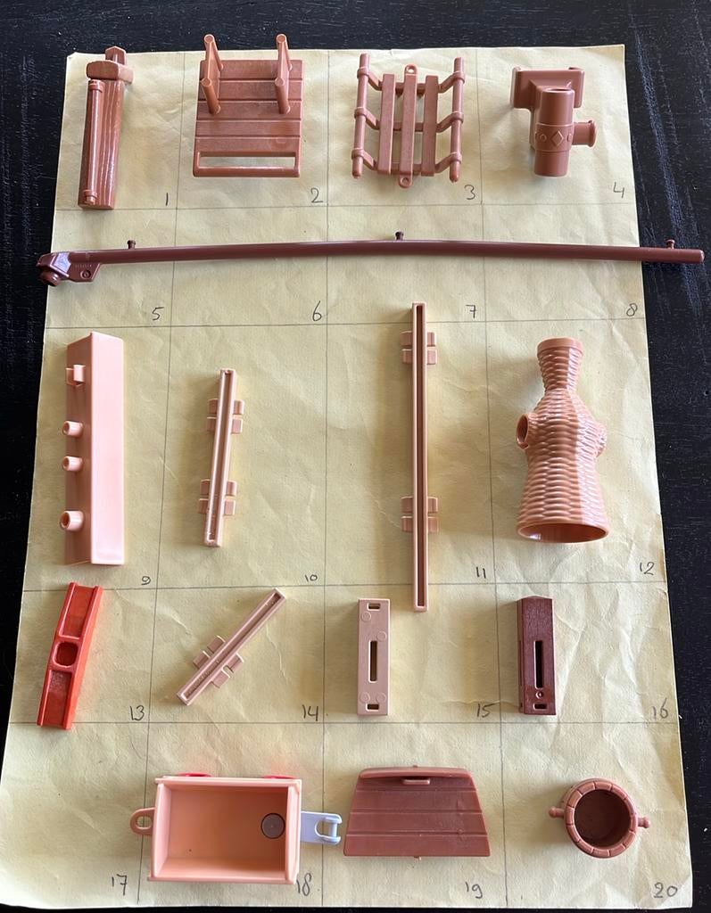 Losse onderdelen bruin bolderkar paal verbinding steun emmer, Kinderen en Baby's, Ophalen of Verzenden, Zo goed als nieuw