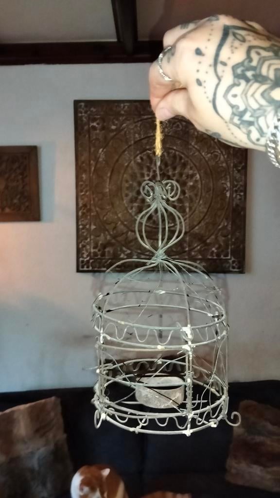 Leuk klein brocante hang kooitje, Antiek en Kunst, Ophalen of Verzenden