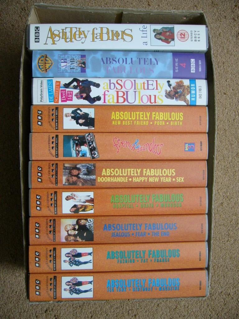 Absolutely Fabulous op VHS 10 stuks, Ophalen of Verzenden