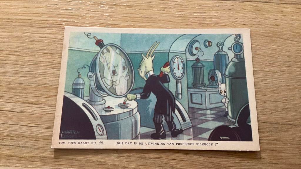 Dus dat is de uitvinding van professor Sickbock!, Verzamelen, Ansichtkaarten | Themakaarten, Ophalen of Verzenden, 1940 tot 1960
