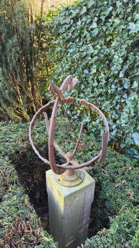 Antieke Armillairsfeer Zonnewijzer Tuinornament, Ophalen