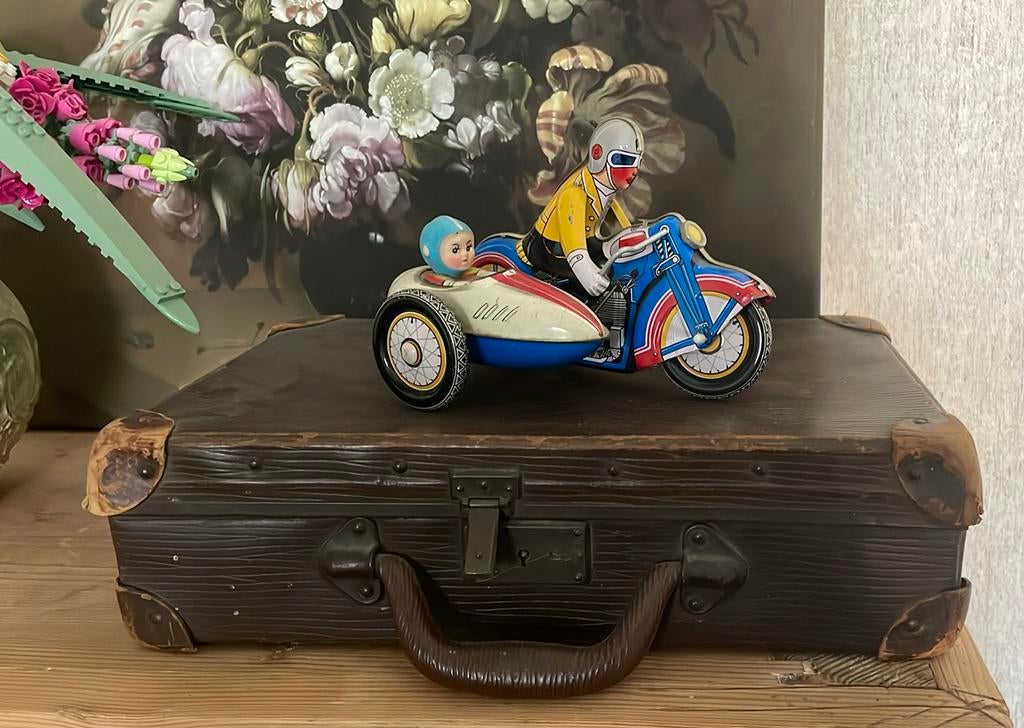 Blikken motor met zijspan, Ophalen of Verzenden