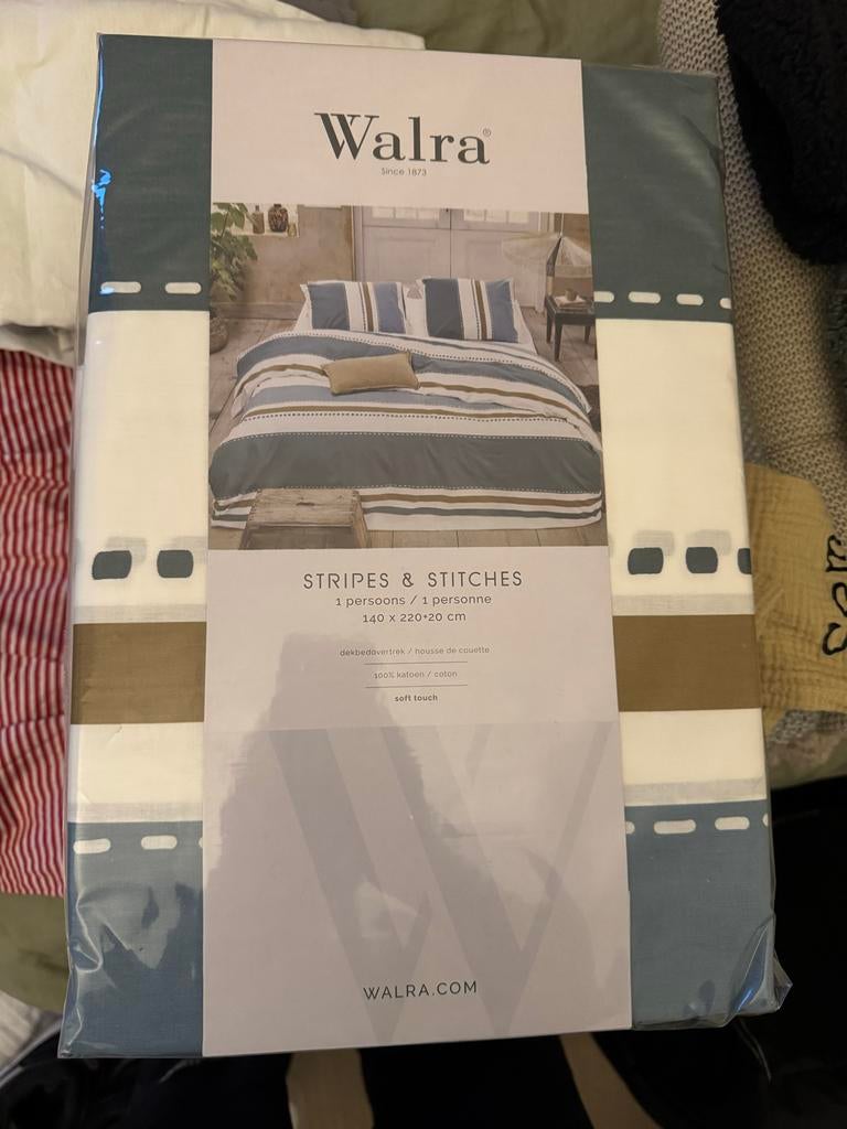 Walra dekbedovertrek eenpersoons 140x220+20 cm Nieuw, Eenpersoons, Blauw, Dekbedovertrek, Nieuw