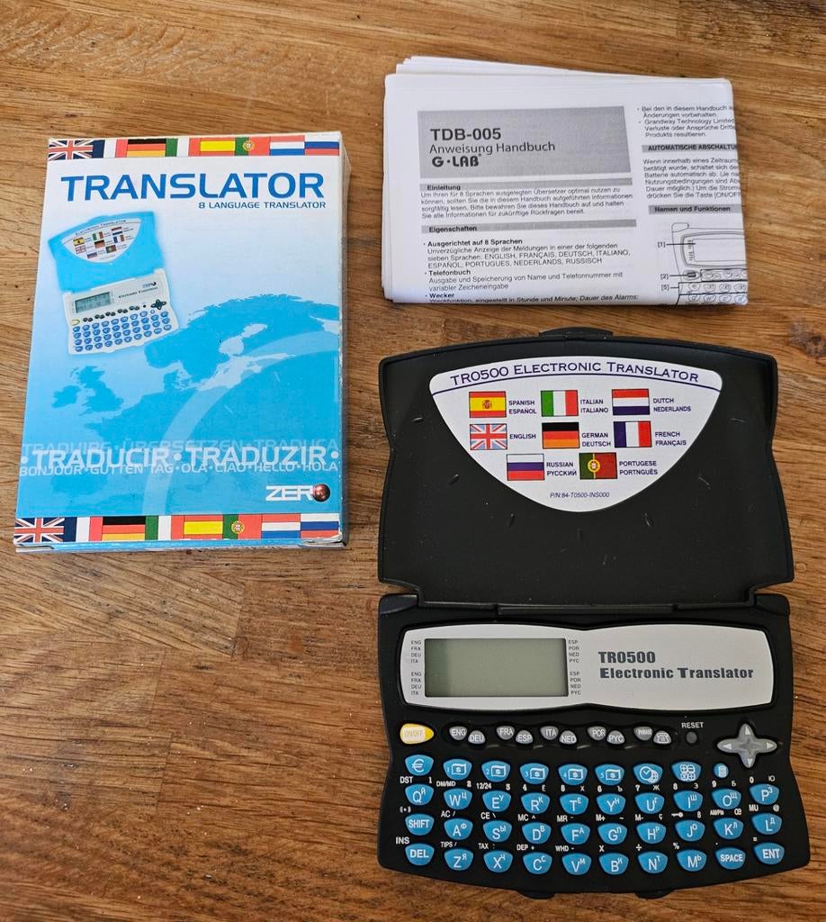 Elektronische vertaler TRO500 - 8 talen, Computers en Software, Overige Computers en Software, Zo goed als nieuw, Ophalen of Verzenden