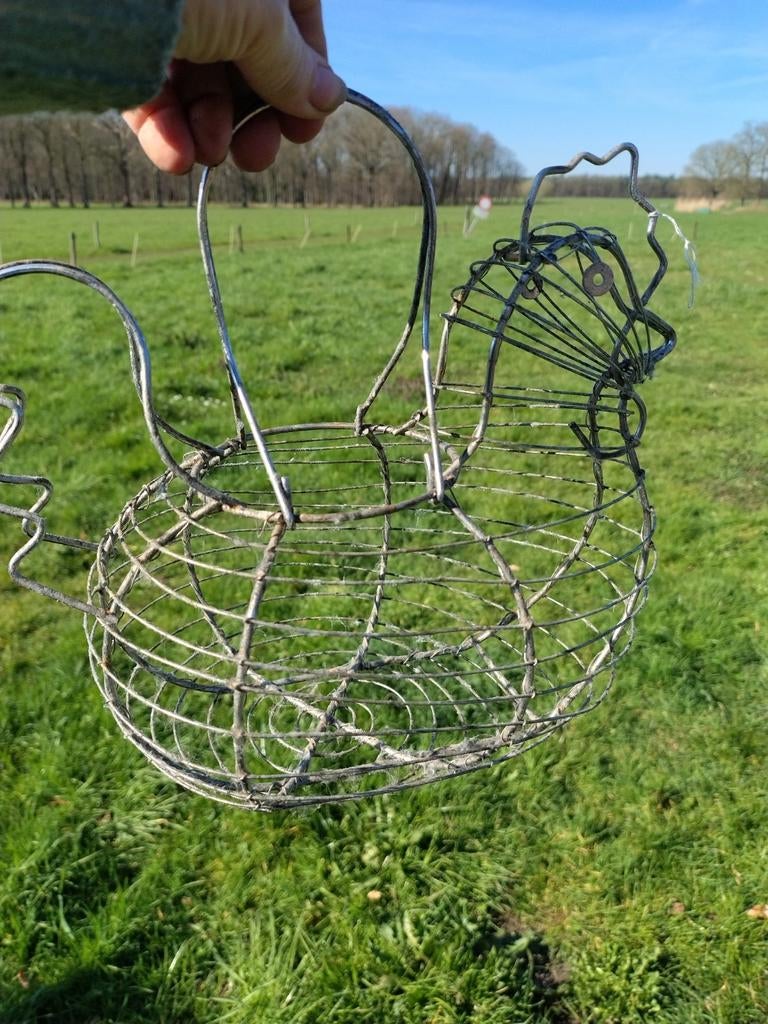Eiermandje Kip Zink - Decoratief en Praktisch, Ophalen of Verzenden