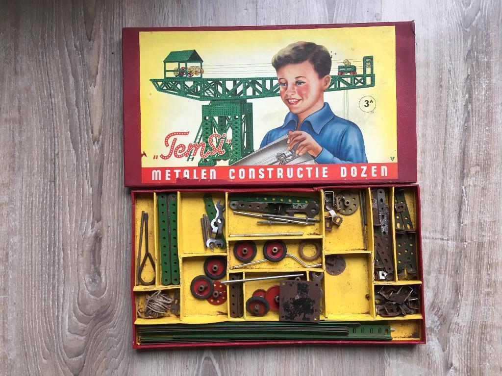 speelgoed oud metalen constructie soort meccano Temsi, Verzamelen, Speelgoed, Ophalen of Verzenden, Gebruikt