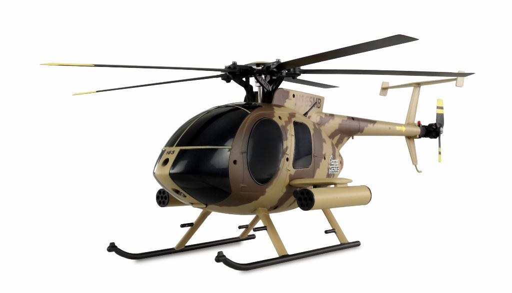 Brushless RC Helikopter Hughes MD500E Military Bruin. RTF, Elektro, RTF (Ready to Fly), Helikopter, Nieuw