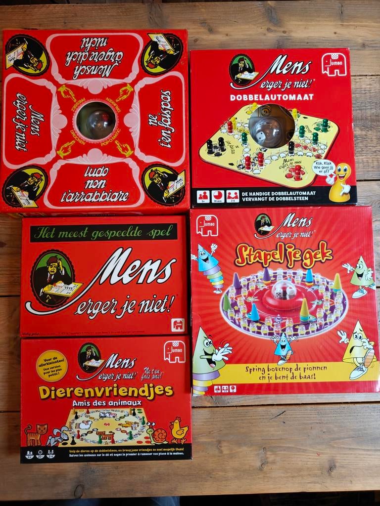 5 X  ' Mens erger je niet ', Ophalen of Verzenden, Jumbo., Jumbo., Jumbo.