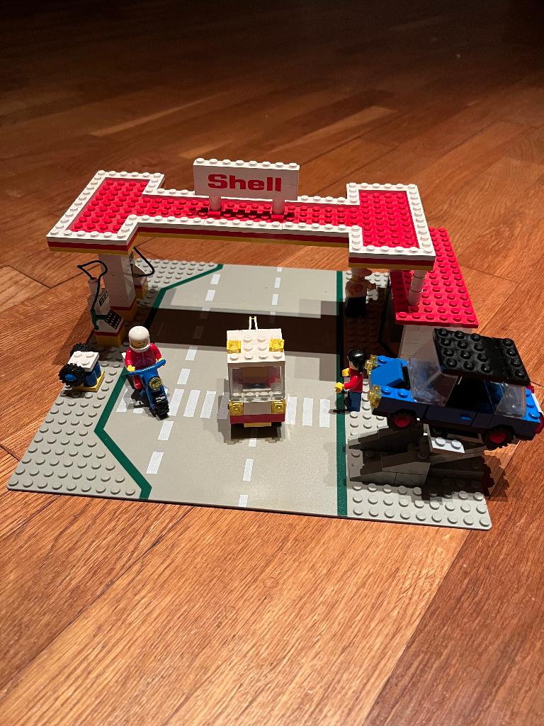 Lego Shell benzinepomp station jaren 80, Ophalen of Verzenden, Gebruikt, Complete set, Lego