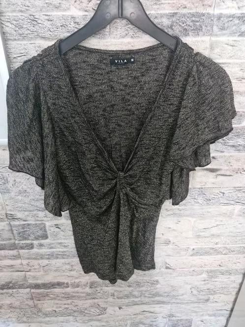 Zwart gouden glitter top Maat m hh, Kleding | Dames, Maat 38/40 (M), Zwart, Vila, Onbekend