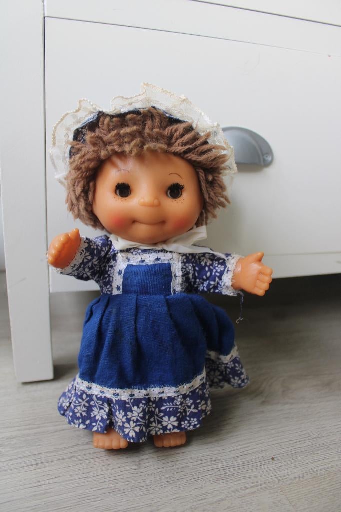 vintage draad-haar (egel popjes) jaren 80 + babypop enz, Verzamelen, Ophalen of Verzenden, Gebruikt, Pop