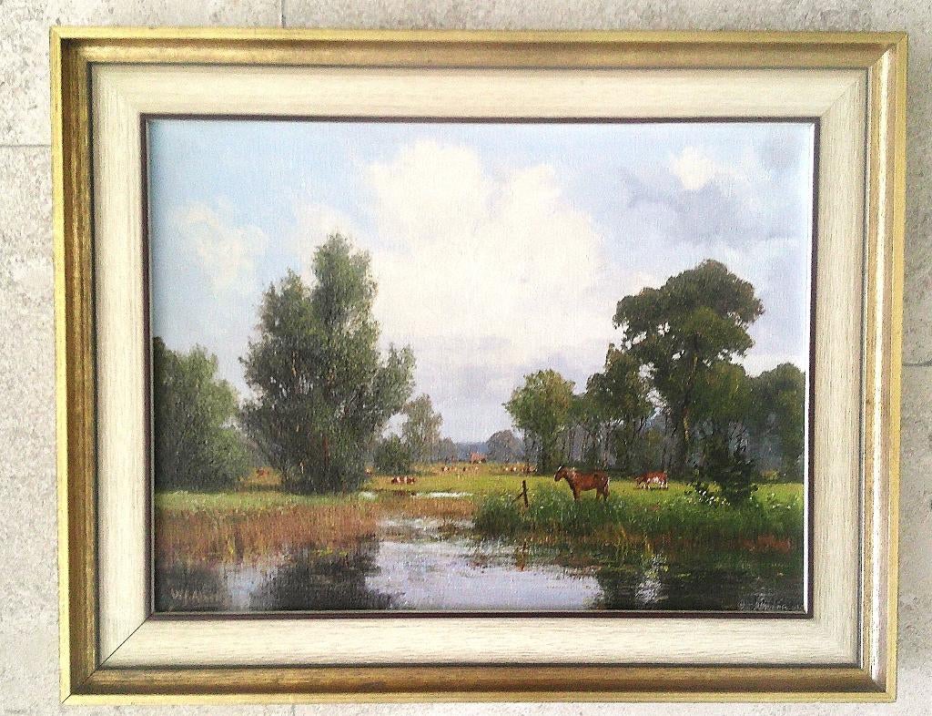 Paard en koeien in de Achterhoek - W.J. Alberts 1912-1990, Antiek en Kunst, Kunst | Schilderijen | Klassiek, Ophalen of Verzenden
