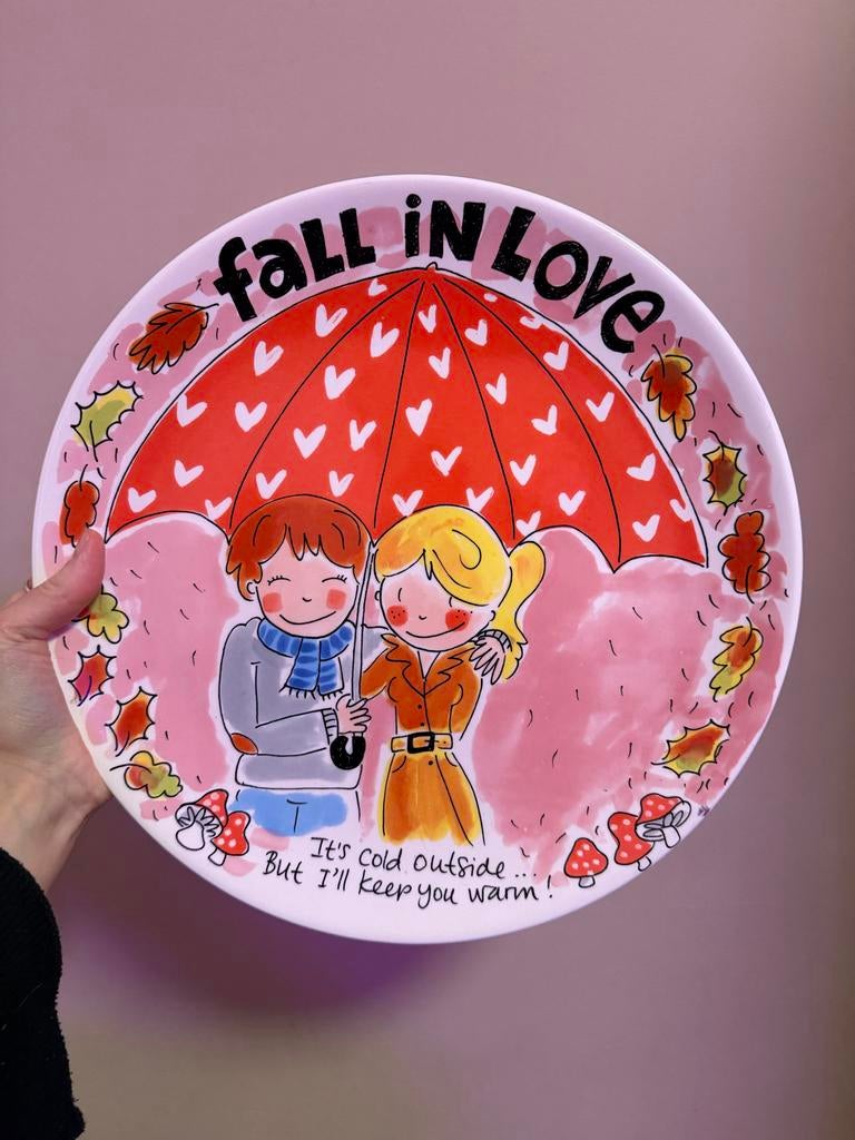 2 Blond Amsterdam XL Borden - fall in love, Ophalen, Gebruikt, Porselein of Keramiek, Schaal